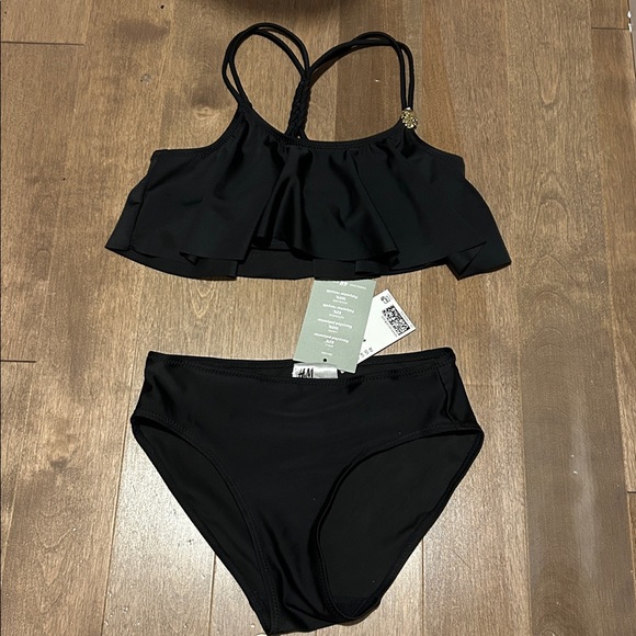 H&M Black Ruffle Bikini Set - Picture 1 of 6